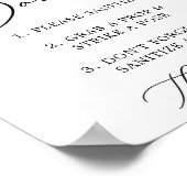 繊細なブラックフォトブースCovidウェディングサイン ポスター (角)