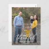 繊細なブランチ編集可能な色の感謝祭 シーズンポストカード (正面/裏面)