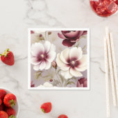 繊細なブルゴーニュ植物学フローラ スタンダードカクテルナプキン (インサイチュ)