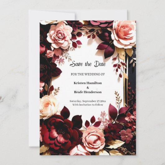 繊細なブルゴーニュ植物学 セーブザデート (正面)