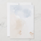 繊細なブルーベージュのヘブライ結婚チュパ 招待状 (裏面)