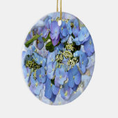 繊細なブルーラケキャップアジサイ紫陽花セラミックツリーデコール セラミックオーナメント (右)