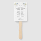 繊細なブルーワイルドフラワーリースフレームプログラム ハンドファン (裏面)