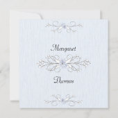 繊細なブルー2 ウェディング招待状 招待状 (裏面)