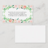 繊細なブーケのブックリクエストカード エンクロージャーカード (正面/裏面)