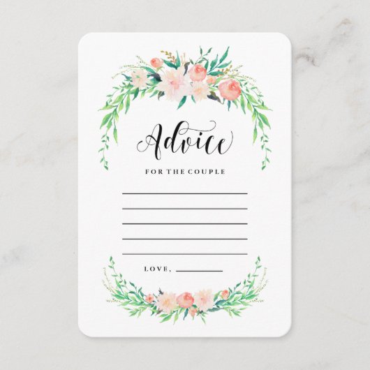 繊細なブーケアドバイスカード アドバイスカード (正面)