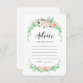 繊細なブーケアドバイスカード アドバイスカード (正面/裏面)