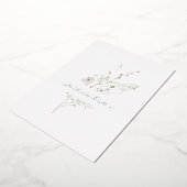 繊細なブーケバプテスシルバーフォイル招待状 箔招待状 (回転した状態)