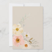 繊細なブーケバプテスマ招待状 招待状 (裏面)