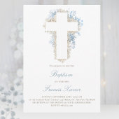 繊細なベビーの息の花はバプテスマを越える 招待状