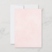 繊細なペールブラッシュピンクのローズエレガントウェディング 出欠カード (裏面)