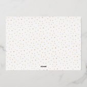 繊細なホイルスターデザインのトリプル写真ホリデーカード 箔シーズンカード (裏面)