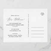 繊細なホイル新しいホールをデッキフォトクリスマス 箔シーズンポストカード (裏面)