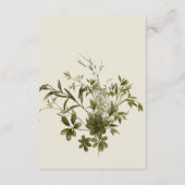 繊細なボホグリーン結婚リー詳細 エンクロージャーカード (裏面)