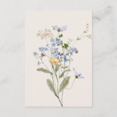 繊細なボホワイルドフラワークリーム披露宴結婚ズ エンクロージャーカード (裏面)