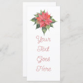 繊細なポインセチア メニュー (正面/裏面)