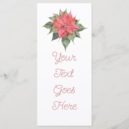 繊細なポインセチア メニュー (正面)
