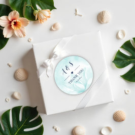 繊細なマグノリアの花、ありがとうございます ラウンドシール