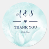 繊細なマグノリアの花、ありがとう ラウンドシール (正面)