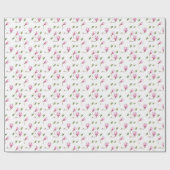 繊細なマグノリアの花 ラッピングペーパー (フラット)