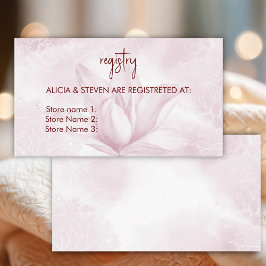 繊細なマグノリアの花、レジストリ エンクロージャーカード