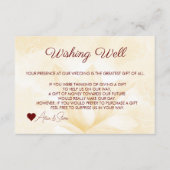 繊細なマグノリアの花、願い事の井戸 エンクロージャーカード (正面)