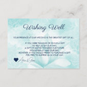 繊細なマグノリアの花、願い事の井戸 エンクロージャーカード (正面)