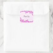 繊細なマゼンタの花ありがとう スクエアシール (バッグ)