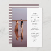 繊細なミニマモダンリスト |の結婚写真 インビテーションポストカード (正面/裏面)