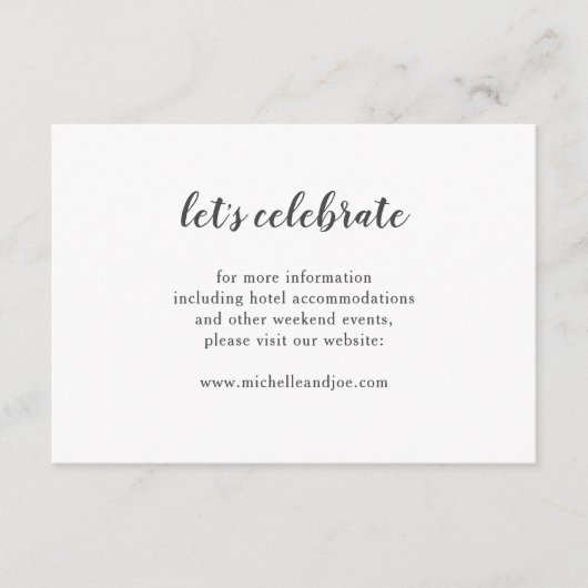 繊細なミニマリストの封筒カード エンクロージャーカード (正面)