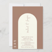 繊細なミニマルでエレガントなアーチが一つに 招待状 (正面)