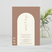 繊細なミニマルでエレガントなアーチが一つに 招待状 (スタンド正面)