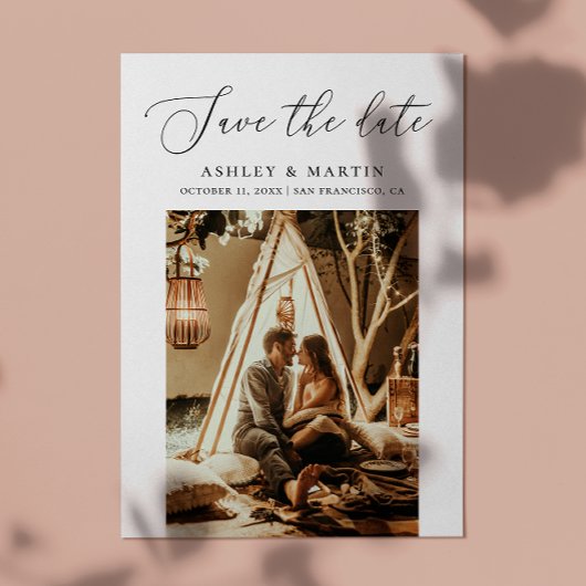 繊細なミニマルな脚本 | 写真のク結婚リア セーブザデート