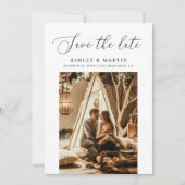 繊細なミニマルな脚本 | 写真のク結婚リア セーブザデート (正面)