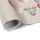 繊細なミニマルハート。 ラッピングペーパー (ロールコーナー)