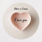 繊細なミニマルハート。 ラベル (デザイン2)