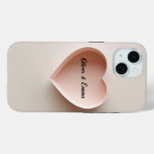 繊細なミニマルハート Case-Mate iPhoneケース (裏面 (横))