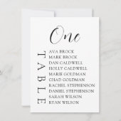 繊細なミニマル台座席表 招待状 (裏面)