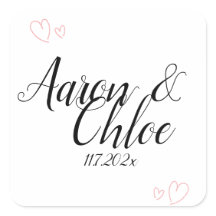 繊細なミニマル書道結婚式招待状