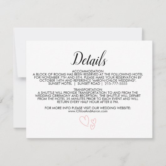 繊細なミニマル書道詳細カード (正面)