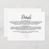 繊細なミニマル書道詳細カード (正面/裏面)