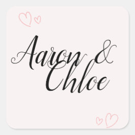 繊細なミニマル結婚主義書道 スクエアシール