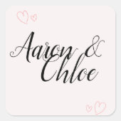 繊細なミニマル結婚主義書道 スクエアシール (正面)