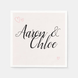 繊細なミニマル結婚主義書道 スタンダードカクテルナプキン