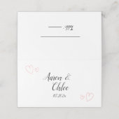 繊細なミニマル結婚主義書道 プレイスカード (外部開封)