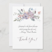 繊細なメイブフローラスプレーで水彩色 サンキューカード (正面)