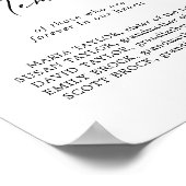 繊細なメモリアル ウェディングサイン 愛を込めて ポスター (角)