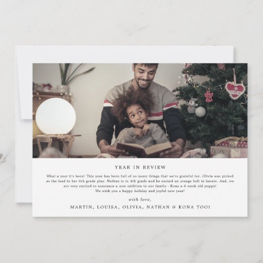 繊細なメリークリスマス4フォトファミリーニュースレター シーズンカード