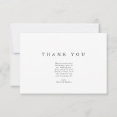 繊細なモダンなデザインの上品な感謝カード サンキューカード (裏面)