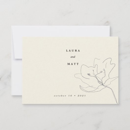 繊細なモダンエッグシェルフローラ食事の選択RSVP (正面)